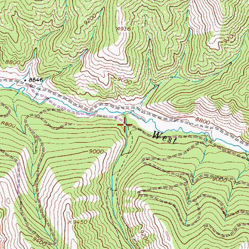 Topographic Map of Blind Canyon, CO