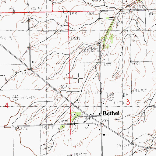 Topographic Map of Chapin Election Precinct, IL