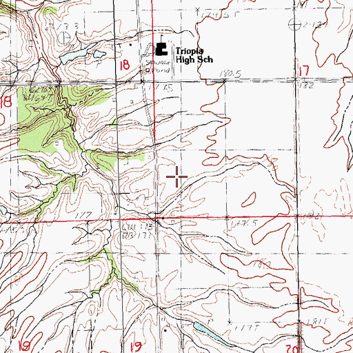 Topographic Map of Concord Election Precinct, IL
