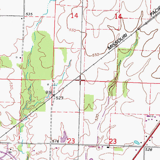 Topographic Map of Coulterville Election Precinct, IL