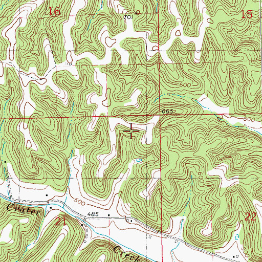 Topographic Map of Crater Election Precinct, IL