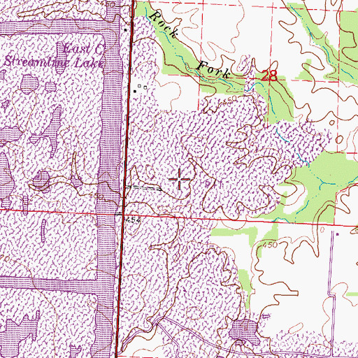 Topographic Map of Cutler Election Precinct, IL