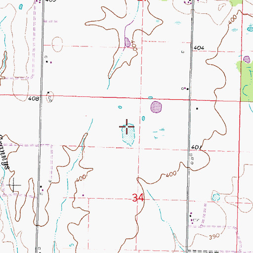 Topographic Map of Du Quoin Number 12 Election Precinct, IL