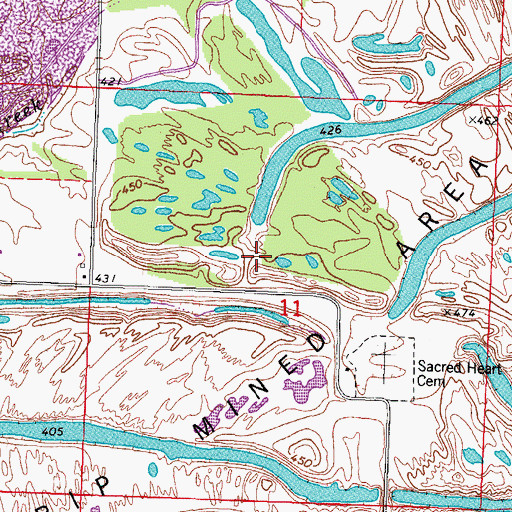 Topographic Map of Du Quoin Number 5 Election Precinct, IL