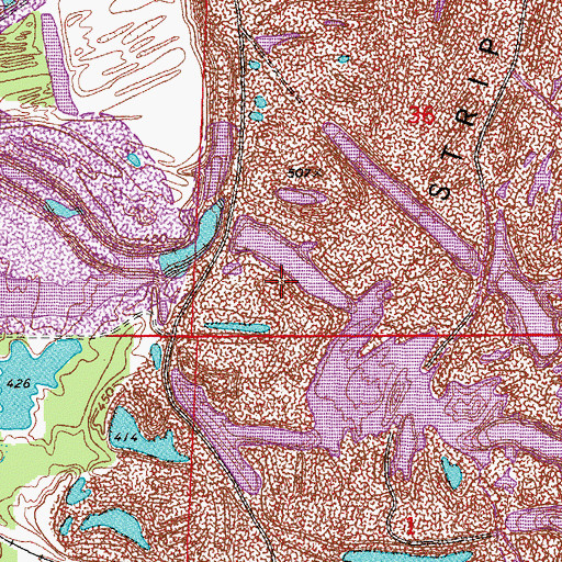 Topographic Map of Du Quoin Number 9 Election Precinct, IL