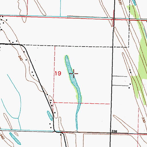 Topographic Map of East Cape Election Precinct (historical), IL