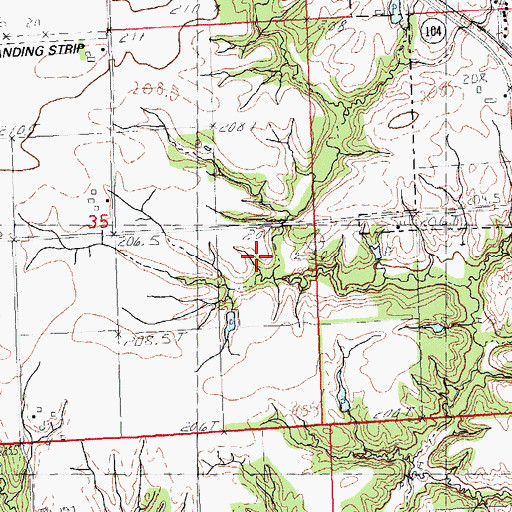 Topographic Map of Franklin Election Precinct, IL