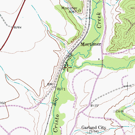 Topographic Map of West Indian Creek, CO
