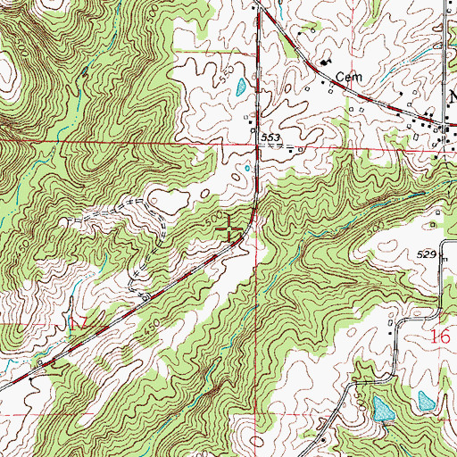 Topographic Map of Georges Creek Election Precinct, IL