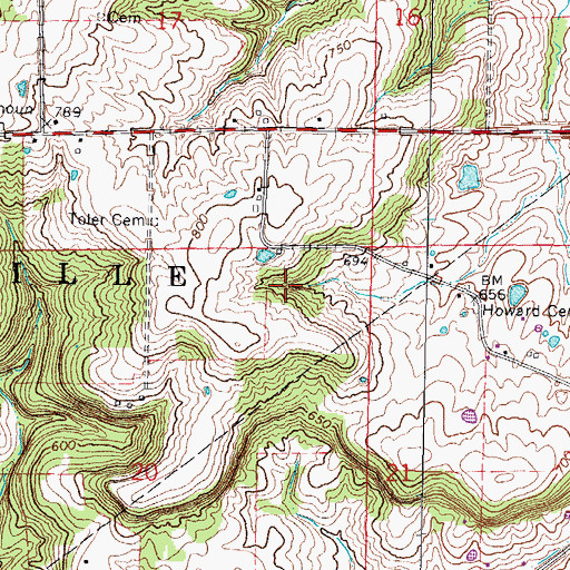 Topographic Map of Goreville Number 1 Election Precinct, IL