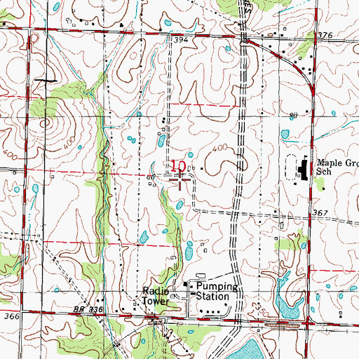 Topographic Map of Hillerman Election Precinct, IL
