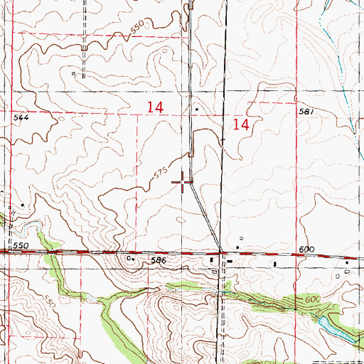 Topographic Map of Irish Grove Number 4 Election Precinct, IL