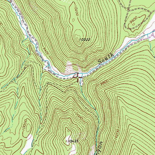 Topographic Map of Sawmill Canyon, CO