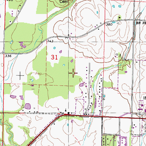 Topographic Map of Jefferson Election Precinct, IL