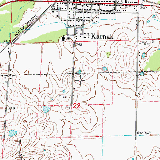 Topographic Map of Karnak Election Precinct, IL