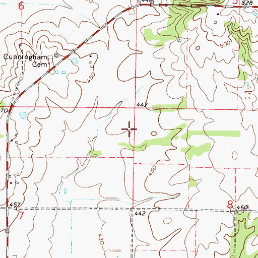 Topographic Map of Lancaster Election Precinct, IL