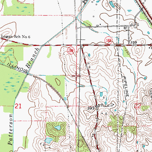 Topographic Map of Logan Election Precinct, IL