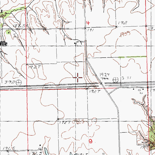 Topographic Map of Lynnville Election Precinct, IL
