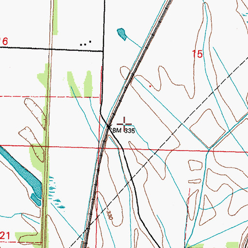 Topographic Map of McClure Election Precinct, IL
