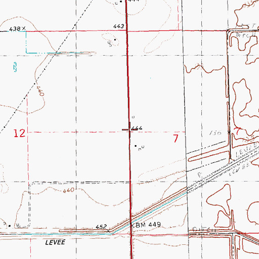 Topographic Map of Meredosia Number 1 Election Precinct, IL
