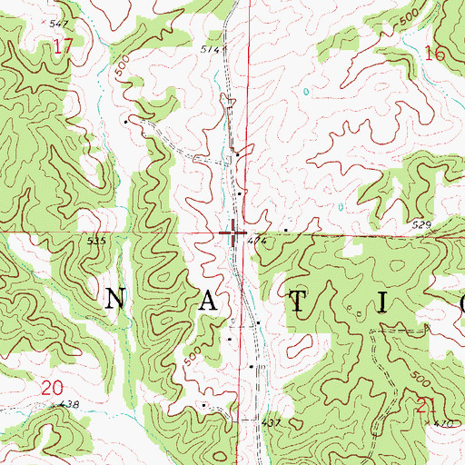 Topographic Map of Monroe Election Precinct, IL
