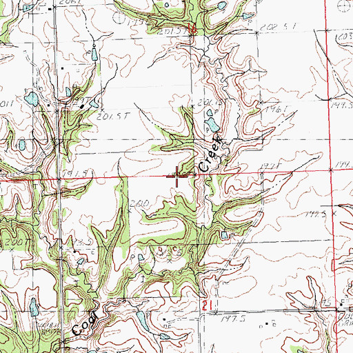 Topographic Map of Murrayville Number 1 Election Precinct (historical), IL