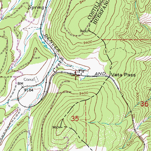 Topographic Map of Fir, CO