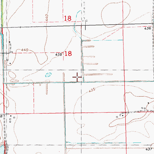 Topographic Map of Naples-Bluffs Election Precinct, IL