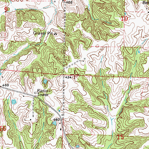 Topographic Map of Olmsted Election Precinct, IL