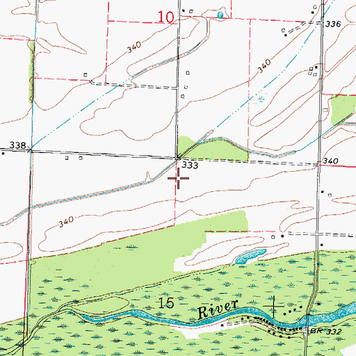 Topographic Map of Perks Election Precinct, IL