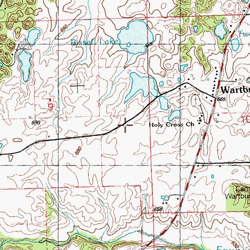 Topographic Map of Election Precinct 12, IL