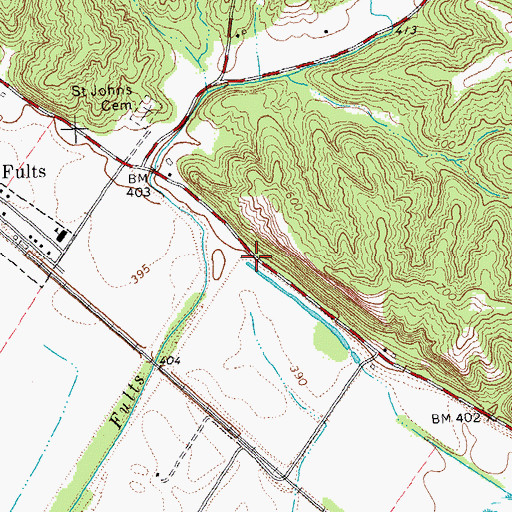 Topographic Map of Election Precinct 13, IL