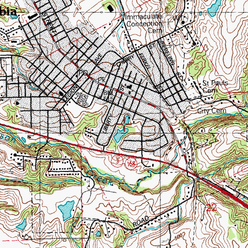 Topographic Map of Election Precinct 2, IL