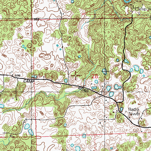 Topographic Map of Election Precinct 22, IL