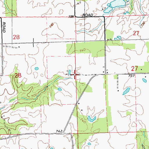 Topographic Map of Election Precinct 23, IL