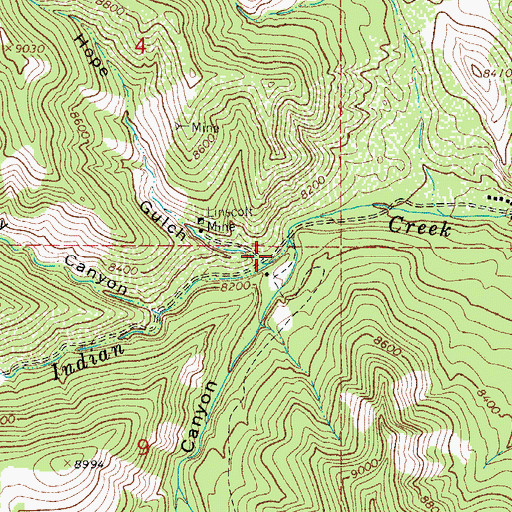 Topographic Map of Price Canyon, CO
