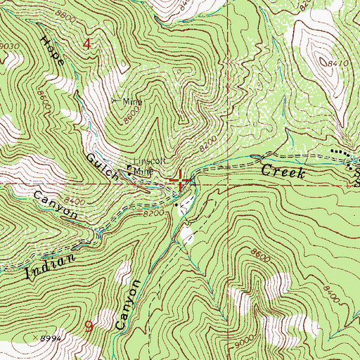 Topographic Map of Price Creek, CO