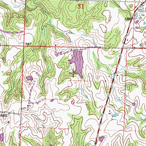 Topographic Map of Rockwood Election Precinct, IL