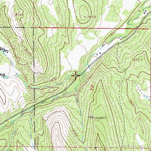 Topographic Map of Copper King Canyon, CO