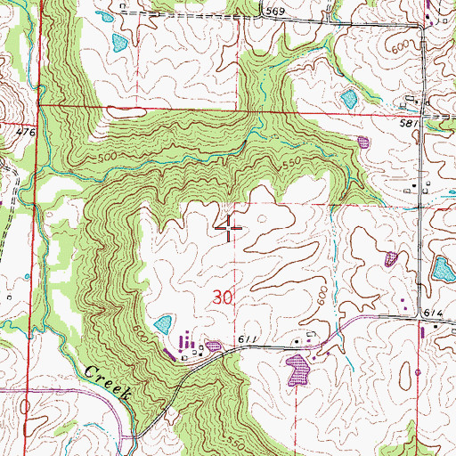 Topographic Map of Saratoga Election Precinct (historical), IL