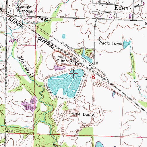 Topographic Map of Sparta Election Precinct, IL