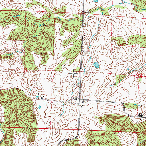 Topographic Map of Stokes Election Precinct, IL