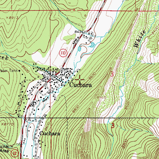 Topographic Map of Dodgeton Creek, CO