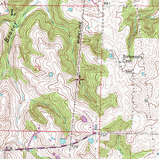 Topographic Map of Tunnel Hill Election Precinct, IL