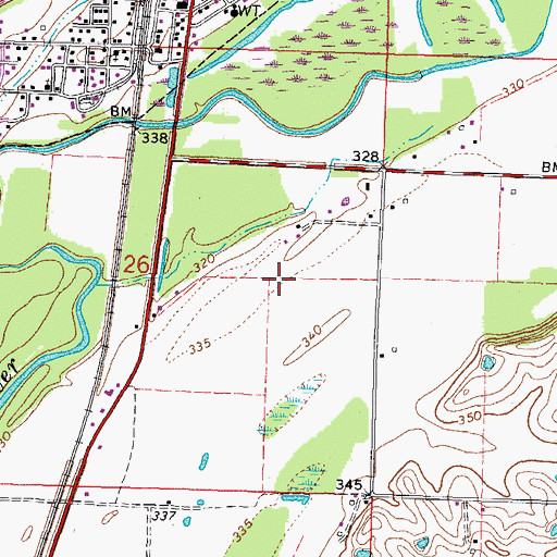 Topographic Map of Ullin Election Precinct, IL