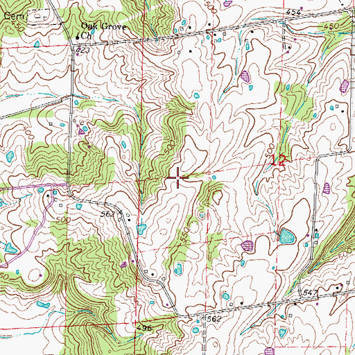 Topographic Map of Vienna Number 1 Election Precinct, IL