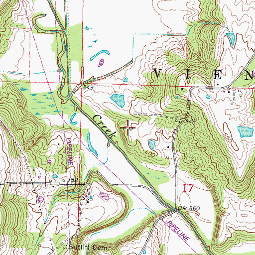 Topographic Map of Vienna Number 3 Election Precinct, IL