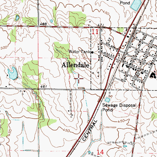 Topographic Map of Wabash Election Precinct, IL