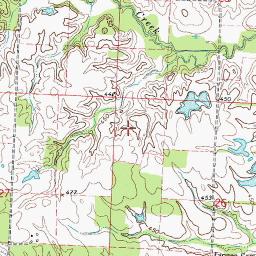 Topographic Map of Willisville Election Precinct, IL
