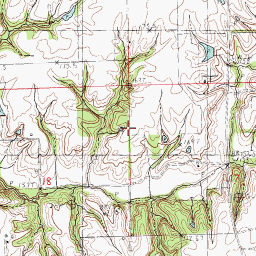 Topographic Map of Winchester Number 2 Election Precinct, IL